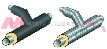 Тройниковое ответвление в изоляции ППУ-ПЭ-1 стальное 426 159 - купить металлопрокат в Москве