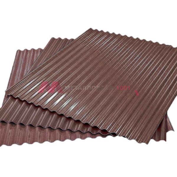 Гофрированный лист (гофролист) С15 RAL 8017 шоколадно-коричневый эконом - купить металлопрокат в Москве