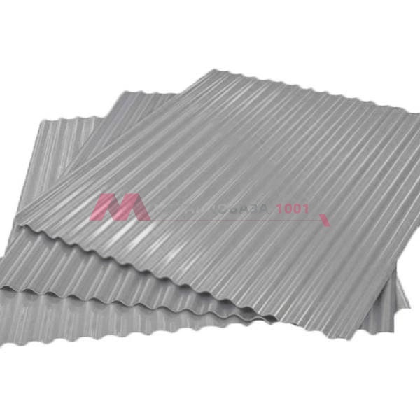 Гофрированный лист (гофролист) С15 RAL 9006 бело-алюминиевый 0.6 мм - купить металлопрокат в Москве