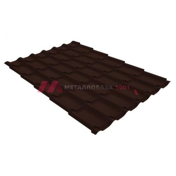 Металлочерепица RAL 8017 шоколадно-коричневый Metallic 0,5 мм Quarzit Монтеррей Classic Grand Line - купить металлопрокат в Москве