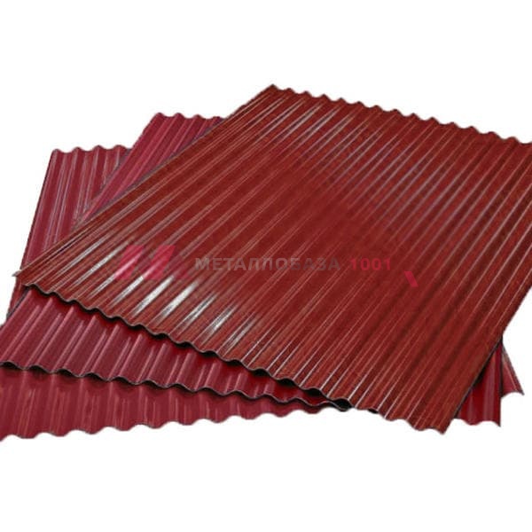 Гофрированный лист (гофролист) С15 RAL 3005 винно-красный 0.65 мм - купить металлопрокат в Москве